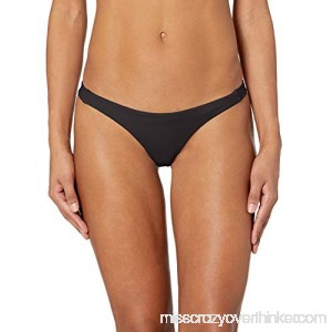 RVCA Women's Solid Skimpy Bikini Bottom Black B07DPWJ1FB